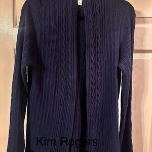 Kim Rogers Navy Blue Knit Sweater